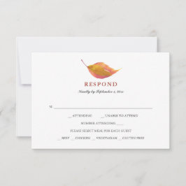 Einfache Orangenauswahl UAWG RSVP Karte