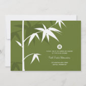 Einfache Orientalische Bambusbaume Moderne Chinesi Einladung (Rückseite)