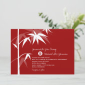 Einfache Orientalische Bambusbaume Moderne Chinesi Einladung (Stehend Vorderseite)