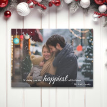 Einfache Ornamente Happy Holidays Foto Weihnachten