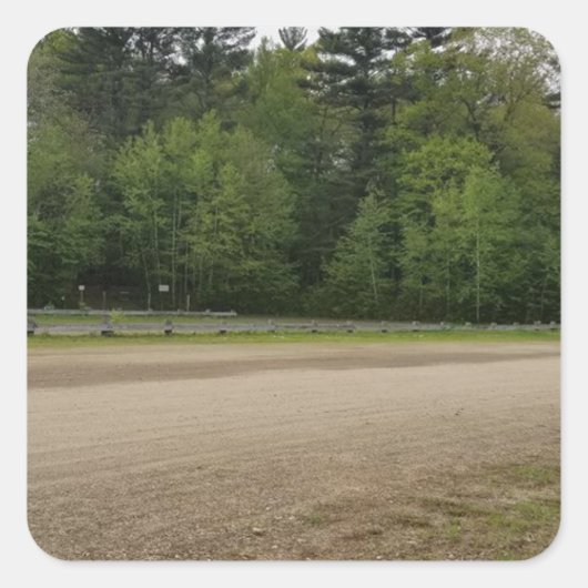 Einfache Orte Quadratischer Aufkleber (Vorderseite)