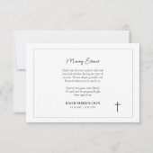 Einfache orthodoxe Christliche Beerdigung Dankeskarte (Vorderseite)