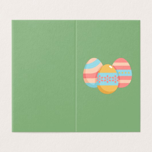 Einfache Ostereier-Packung mit 25 Minikarten (Außenseite Aufgefaltet)