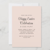 Einfache Osterfeierlichkeiten & Party der Eierjagd Einladung (Vorderseite)