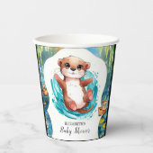 Einfache Otter Baby-Dusche Pappbecher (Vorderseite)