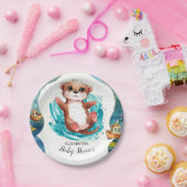Einfache Otter Baby-Dusche Pappteller (Party)
