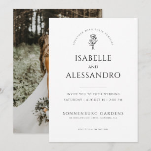 Einfache Outdoor-Foto-Hochzeitseinladung Einladung