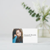 Einfache Oval-Foto QR Code-Professionalität Visitenkarte (Stehend Vorderseite)