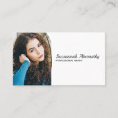 Einfache Oval-Foto QR Code-Professionalität Visitenkarte (Vorderseite)