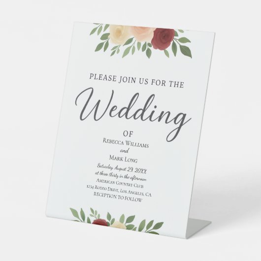 Einfache Overlay-Foto-Einladung Sockelschild (Vorderseite)