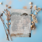 Einfache Overlay-Foto-Hochzeit Einladung