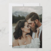 Einfache Overlay-Foto-Hochzeit Einladung (Rückseite)