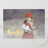 Einfache Overlay-Foto-Weihnachtskarte Folien Feiertagskarte (Vorderseite)