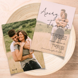 Einfache Overlay Modernes Foto Hochzeitseinladung Einladung