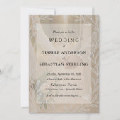 Einfache Overlay-neutrale Botanische Hochzeit Einladung (Vorderseite)