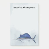 Einfache Ozeanfischerei Personalisiert Post-it Klebezettel (Vorderseite)