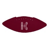 Einfache Paare Erste| White & Burgund Football (Panel)