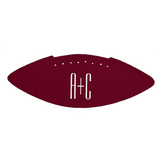 Einfache Paare Erste| White & Burgund Football (Panel)