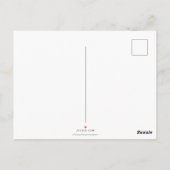 Einfache Paare Initialen | White & Burgund Postkarte (Rückseite)