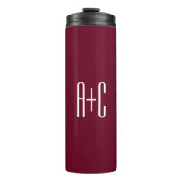 Einfache Paare Initialen | White & Burgund