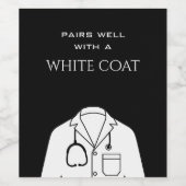 Einfache Paare mit weißer Coat Zeremonie Weinetikett (Einzelnes Label)