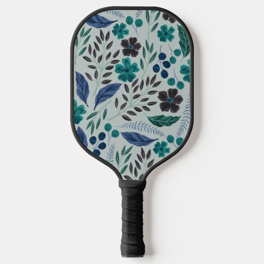 Einfache Paddel mit floralen Mustern Pickleball Schläger (Vorderseite)