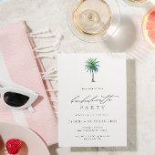 Einfache Palmenbaum Junggeselinnen-Abschied Einladung