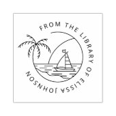 Einfache Palmenbaum Sommermassage aus dem Biblioth Gummistempel (Prägung)