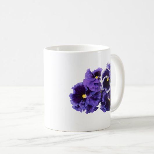 Einfache Pansy-Tasse - kein Text Kaffeetasse (VorderseiteRechts)