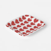 Einfache Papierplatte aus rotem Herz Pappteller (Gewinkelt)