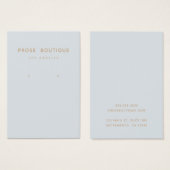 Einfache Pariser Earring-Display-Karte (Vorne & Hinten)