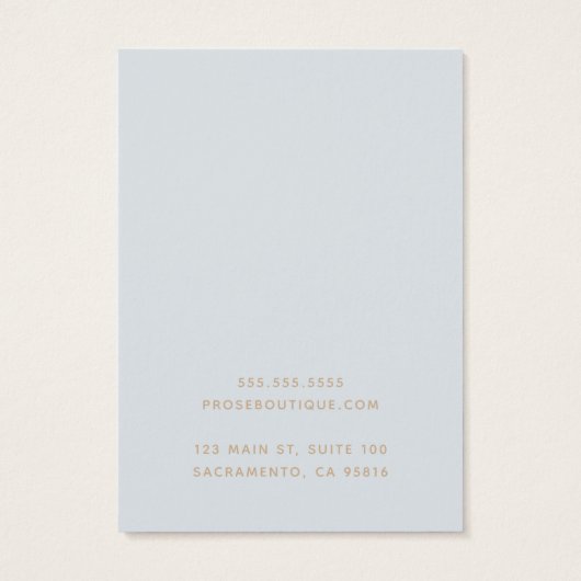 Einfache Pariser Earring-Display-Karte (Rückseite)