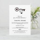 Einfache Partei für die Haushaltserwärmung und das Einladung (Stehend Vorderseite)