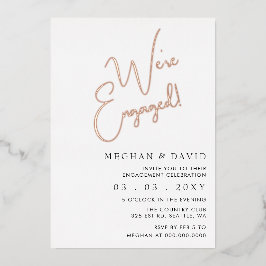 Einfache Partei für kalligraphisches Engagement Folieneinladung