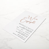 Einfache Partei für kalligraphisches Engagement Folieneinladung (Gedreht)