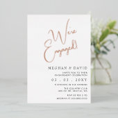 Einfache Partei für kalligraphisches Engagement Folieneinladung (Stehend vorne)