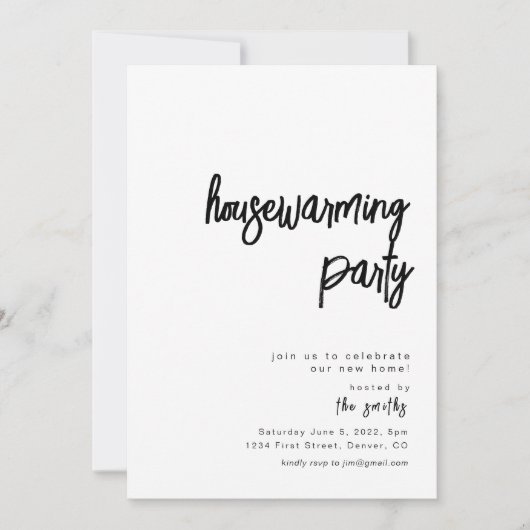 Einfache Party Einladung (Vorderseite)