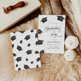 Einfache Party Einladung, Abschluss 2024 Einladung