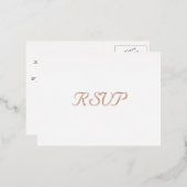 Einfache Party-Event-Hochzeit-Reaktion-UAWG Rose G Folie Einladungspostkarte (Vorderseite/Rückseite)