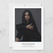 Einfache Party für Minimalistische Fotos Einladung (Rückseite)