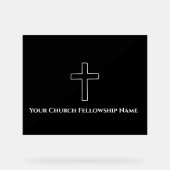 Einfache Pasta Schwarz-weiße Kontur Acrylschild (Vorderseite)