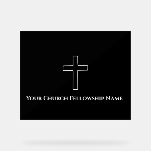 Einfache Pasta Schwarz-weiße Kontur Acrylschild (Vorderseite)