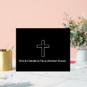 Einfache Pasta Schwarz-weiße Kontur Acrylschild (Hochzeit)