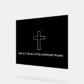 Einfache Pasta Schwarz-weiße Kontur Acrylschild (Winkel)