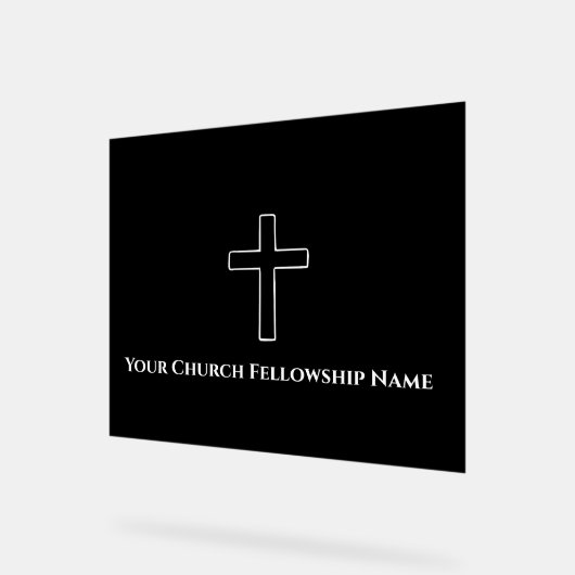 Einfache Pasta Schwarz-weiße Kontur Acrylschild (Winkel)