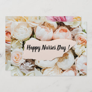 Einfache Pastel floral Happy Nurses Day Feiertagskarte