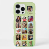 Einfache Pastel Green 16 Foto Keepake iPhone Hülle (Rückseite)