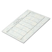 Einfache Pastel Green Floral Weekly Planner Notizblock (angewinkelt)