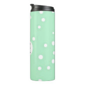 EINFACHE PASTEL GREEN MIT MONOGRAMM THERMOSBECHER (Nach rechts gedreht)