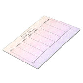 Einfache Pastel Pink Rainbow Floral Weekly Planner Notizblock (angewinkelt)